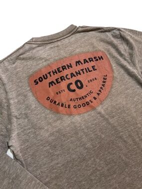 Southern Marsh Seawash Mercantile Badge Long Sleeve Tee in Washed Dark Shale